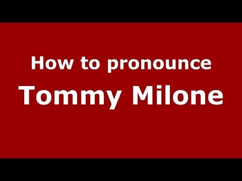 How to pronounce Tommy Milone (Italian/Italy)  - PronounceNames.com