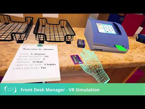 Virtual Reality Front Desk Manager Experience — project hero image