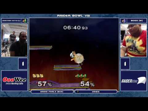 Raider Bowl VIII Melee Singles - Jonathan Cotto (Falco) vs Boss (Doc/Falco/Fox) - Grand Finals