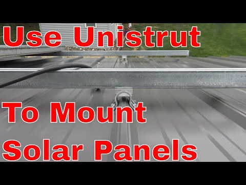 How to mount solar panels using unistrut