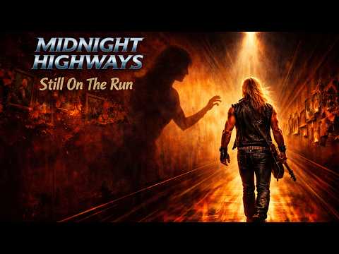 Still On The Run | 80s Metal Ballad About Guilt & Regret | Midnight Highways (Lyric Video)