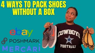 4 Ways to Package Shoes Without Box | Fast & Simple | Ebay Poshmark Mercari | Miss Daphne