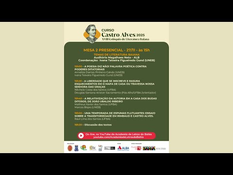 Curso Castro Alves 2025 - Mesa 2 Presencial