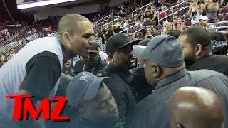 Chris Brown Goes Off On Fan During Basketball Game, Cops Step In | TMZ