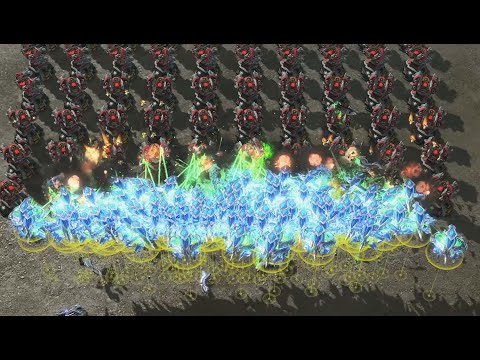 Can 100 Banshees destroy 100 turrets? StarCraft 2 units test
