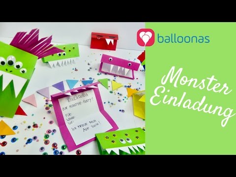 balloonas Idee / DIY: Coole Monster Einladungen für monstermäßigen Spaß beim Kindergeburtstag