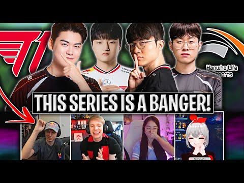 LoL Streamers React to T1 vs HLE Gumayusi & Zeus in LCK!