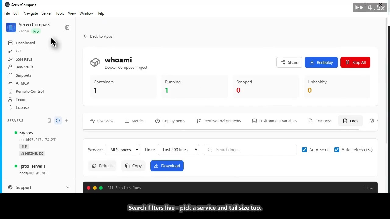 View Docker Container Logs Instantly