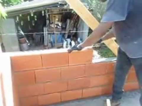 How to lay a standard (4x8x12)"hollow clay block