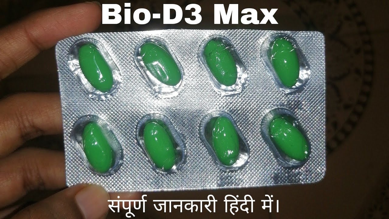Bio D3 Max Capsule | Calcitriol, Omega 3 fatty acids, Methylcobalamin, Folic Acid, Calcium Carbonate