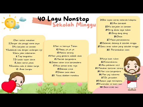 LAGU ANAK ROHANI SEKOLAH MINGGU 40 LAGU NONSTOP