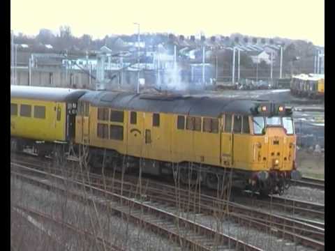 16thFeb2011 2x37 6's top&tail NR Test Train Lancaster +31test train Carnforth+2x66 3x37 flask Lanc.,
