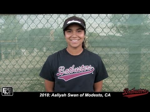 2018 Aaliyah C. Swan Power Hitting Shortstop Softball Skills Video - Batbusters Clark