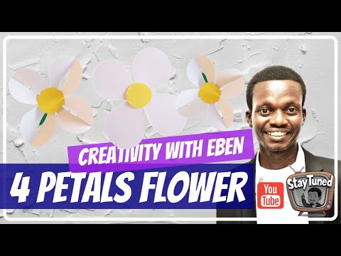 How to Make Easy 4 Petal Paper Flowers