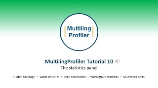 MultilingProfiler Tutorial 10 | The statistics panel