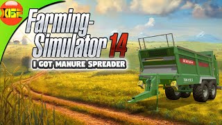 Farming Simulator 14 gameplay! I bought a Manure Spreader!
