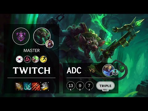 Twitch ADC vs Ezreal - KR Master Patch 10.13