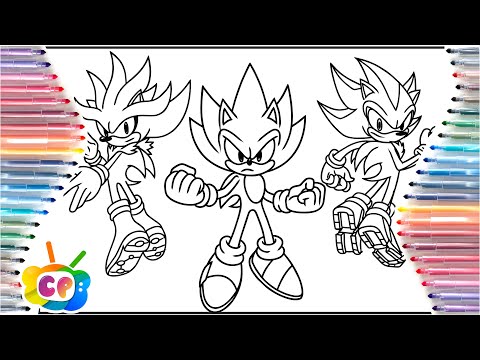 Super Sonic & Super Shadow coloring page /Sonic coloring pages/ Cartoon - On&On [NCS Release]