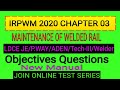 NEW MANUAL 2020 CHAPTER 03 WELDING LDCE JE P WAY ADEN DPQ LGS TRACK