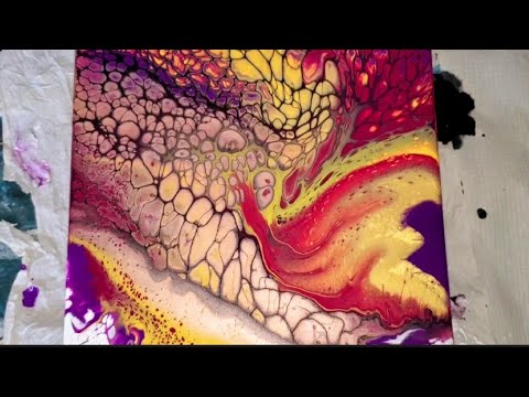 Pearl Cells Acrylic Puddle Pour Art/ No Silicone Oil