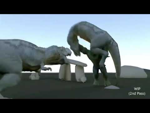 hulk vs t-rex with sound