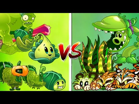 ZOYBEAN POD and TURKEY PULT vs TIGER GRASS and SNAP PEA - Who Will Win? PvZ 2 Plant Vs Plant
