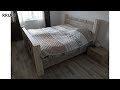 IKEA Bed Replaced By Massive Handmade Wood Bed 4K Resolution