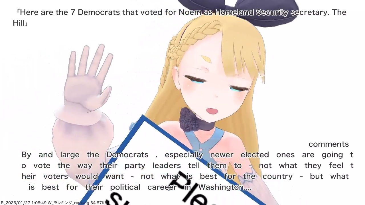 Here are the 7 Democrats that voted for Noem as Homeland Security secretary. The Hill,etc