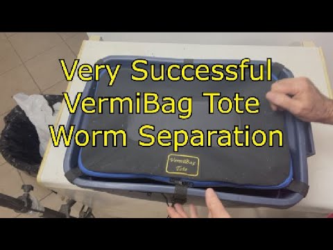 VermiBag  Ep 218   Very Successful Worm Separation using a Bait Tray in a VermiBag Tote