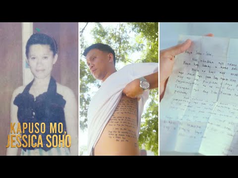 Disenyo ng tattoo ng isang lalaki, liham ng kanyang yumaong ina Kapuso Mo, Jessica Soho