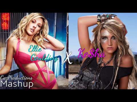 Ke$ha x Ellie Goulding - The outside Tik Tok (Caz Mashup)