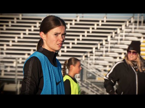 Chloe Birch scores a fiery free kick for Metea Valley