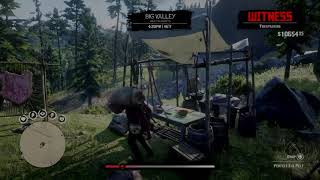 I was about to sell animal pelts to The Trapper, and this happened - Red Dead Redemption 2