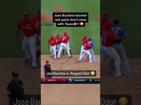 Rougned Odor taught Jose Bautista DONT MESS WITH TEXAS🤠 #texasrangers #bluejays #mlb