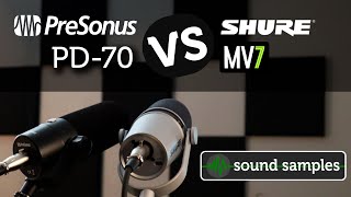 Video thumbnail for PreSonus PD-70 vs Shure MV7 - Sound Samples by Pixel Pro Audio