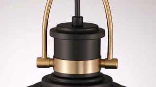 1_Watch A Video About the Possini Euro West Matte Black and Sand Gold Mini Pendant