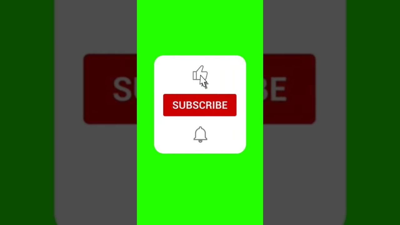 Subscribe Button Green Screen | YouTube like subscribe bell icon buttons green screen