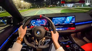 2025 BMW M5 - POV Night Drive (Binaural Audio)