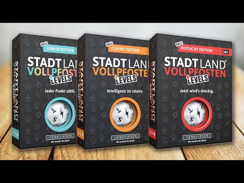 STADT LAND VOLLPFOSTEN LEVELS - Spielregeln TV (Spielanleitung Deutsch) - DENKRIESEN