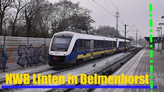 NWB Linten VT 648 480 en 1648 306 vertrekken in Delmenhorst (4K)