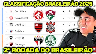 CLASSIFICAÇÃO do BRASILEIRÃO 2025 ! 2ª RODADA do BRASILEIRÃO ! CORINTHIANS NA LIBERANÇA
