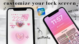 iOS16 how to customize your lock screen aesthetic 🌷✨ app & setting