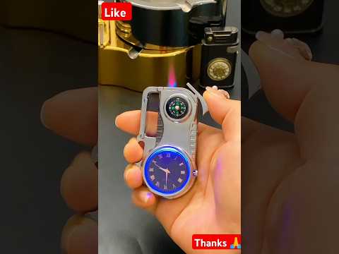 Compass 🧭 Clock ⏰ and Lighter all in one #lighter #clock #watch #compass