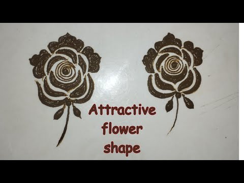 attractive flower shape @samreen mehendi artist
