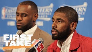 Deion Sanders gets heated at Kyrie Irving for wanting to leave LeBron James | First Take | ESPN