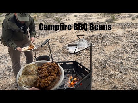 Cooking BBQ Baked Beans Over a Campfire | Real Outdoor Cooking