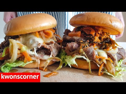 Korean BBQ Burger: Bulgogi Burger Recipe (불고기버거 만들기, 焼肉バーガー レシピ)