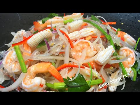 Cách làm MIẾN TRỘN HẢI SẢN vừa ngon vừa lạ miệng, đổi món cho gia đình