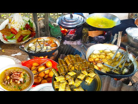 Have You Ever Tasted Rural Breakfast  - Khmer Rice Noodle, Porridge, Pancakes, And More
