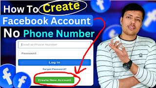 How To Create New Facebook Account Without Phone Number || Create Fb Account With Gmail Or Email